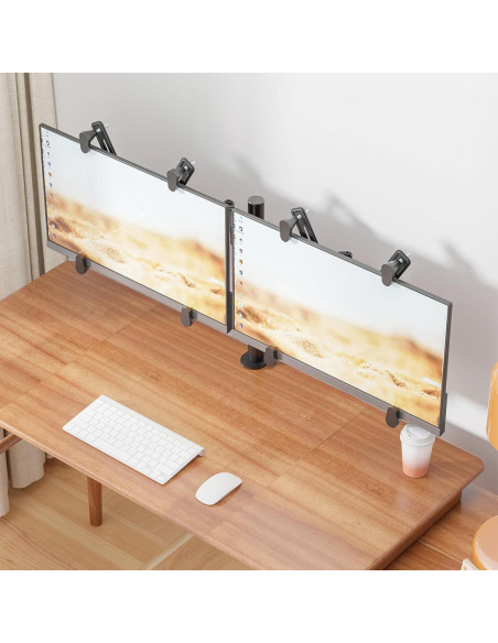 Soporte Doble para Monitor WALI, Ajustable hasta 68,58 cm