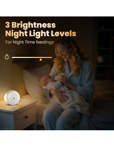 Máquina de Ruido Blanco OSHPRO Portátil con Luz Nocturna