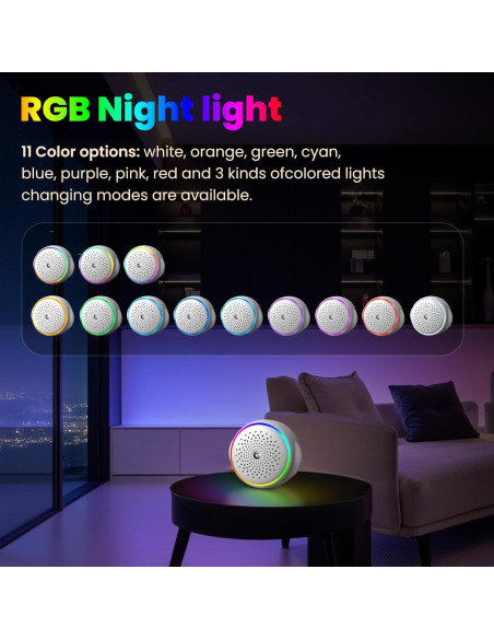 Máquina de Ruido Blanco OSHPRO Portátil con Luz Nocturna