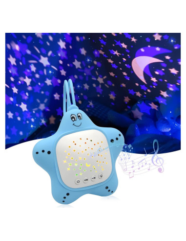 Máquina de Sonido Blanco Portátil Junfu J928 con Proyector de Estrellas