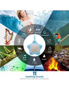 Máquina de Sonido Blanco Portátil Junfu J928 con Proyector de Estrellas 2