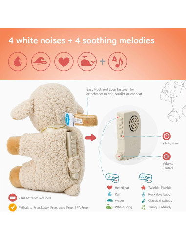 Oveja para Dormir Cloud b con Sonidos Calmantes y Apagado Automático