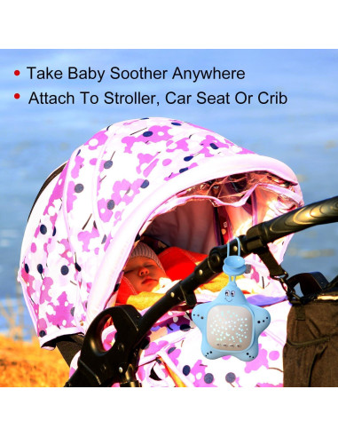 Máquina de Sonido Blanco Portátil Junfu J928 con Proyector de Estrellas