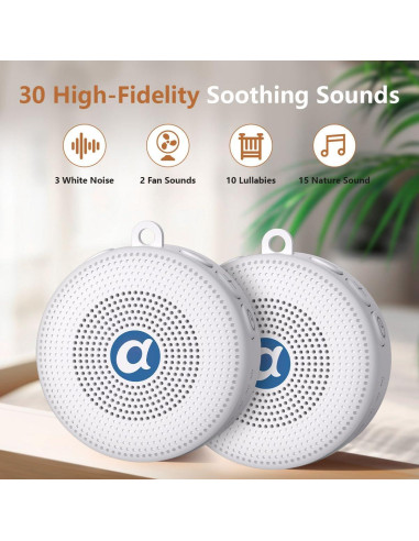 Máquina de Sonido Doble Relax 3D - 30 Sonidos, 32 Niveles
