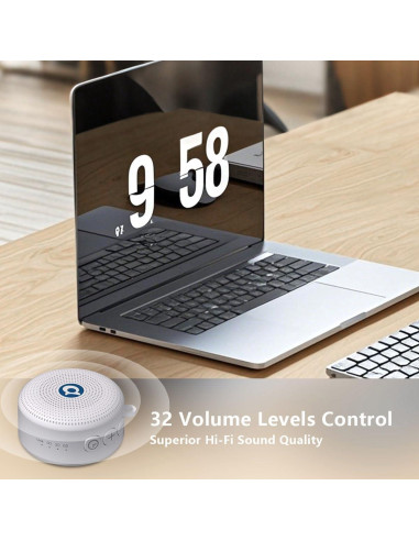 Máquina de Sonido Doble Relax 3D - 30 Sonidos, 32 Niveles