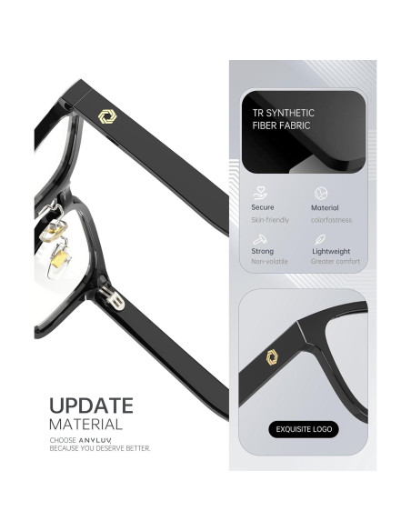Gafas de Luz Azul ANYLUV 155 para Hombres y Mujeres - Antifatiga Gafas de Luz Azul ANYLUV 155 para Hombres y Mujeres - Antifatiga