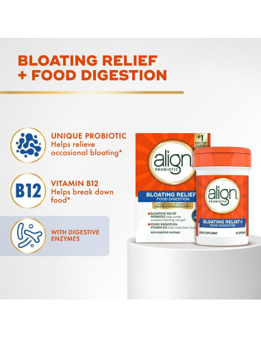 Probioticos Align Alivio de Hinchazón y Digestión 28 Cápsulas