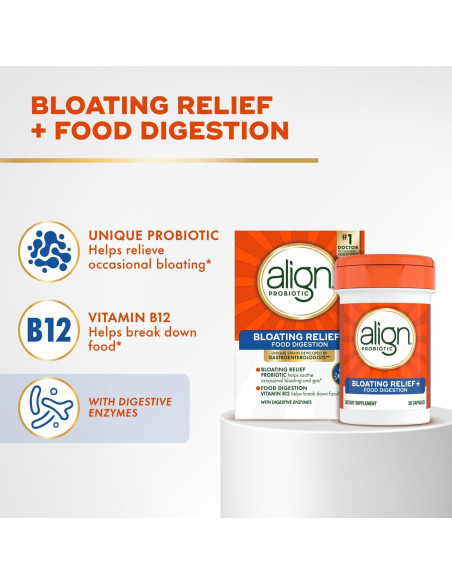 Probioticos Align Alivio de Hinchazón y Digestión 28 Cápsulas