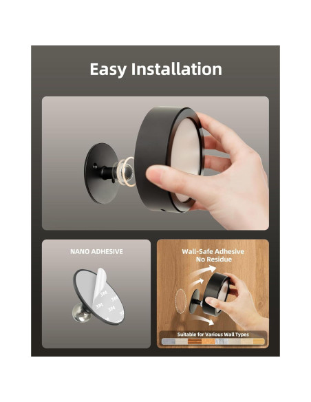 EZVALO Lámpara LED de Pared Recargable 5500mAh 2 Paquete