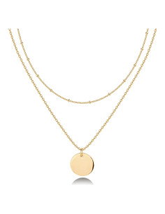Collar en capas oro 14K PAVOI minimalista para mujeres