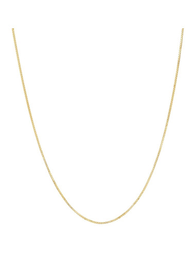 Collar Choker de Oro 18K Minimalista Cadena de Caja 40.64 cm