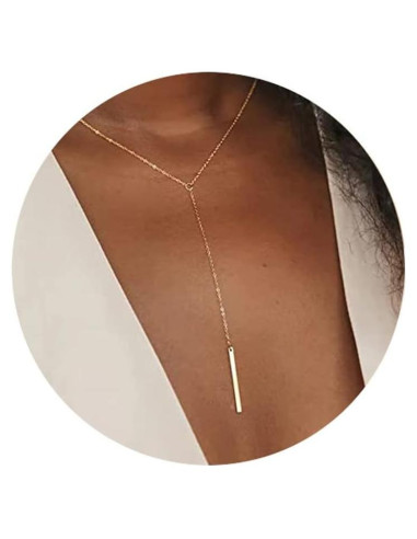 Collar Lariat Dainty Itianxi 18K Baño de Oro 48.26 cm