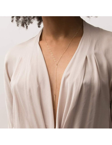 Collar Lariat Dainty Itianxi 18K Baño de Oro 48.26 cm