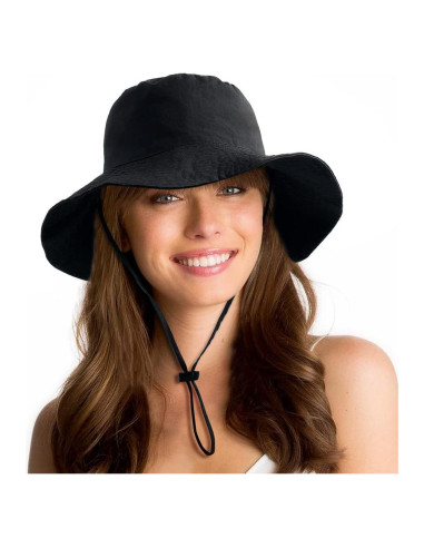 Sombrero de Cubo Plegable Impermeable UPF 50% Negro