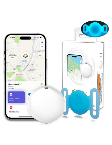 Rastreador GPS para Mascotas Bingolar - Sin Suscripción, Azul