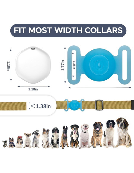 Rastreador GPS para Mascotas Bingolar - Sin Suscripción, Azul