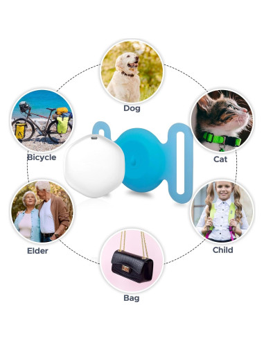 Rastreador GPS para Mascotas Bingolar - Sin Suscripción, Azul