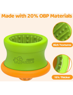 Juguete de Rompecabezas para Perros Medianos Puzzle Feeder Verde 2