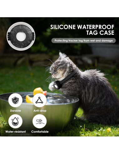 Rastreador GPS para Gatos ZFSJTAG, Sin Cuota Mensual, Impermeable