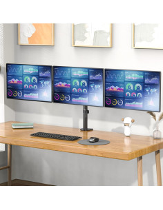 Soporte Triple para Monitor WALI M003S 13-27" Negro 2