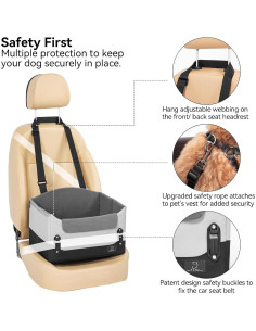 Asiento Elevador para Perros Pequeños A4Pet Gris 44.5x31.8 cm 2