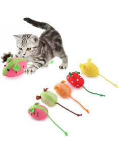 Set de Juguetes para Gatos con Hierba Gatera - 5 Piezas Frutas 2