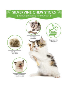 Palos de Masticar Silvervine TINDTOP para Gatos - Paquete de 12 2