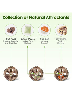 Juguetes para Gatos Potaroma - 3 Piezas Catnip y Silvervine 2