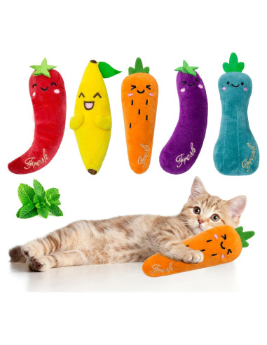 Juguetes de Hierba Gatera Seyezo - Paquete de 5 Piezas para Gatos