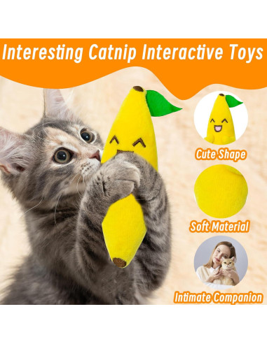 Juguetes de Hierba Gatera Seyezo - Paquete de 5 Piezas para Gatos