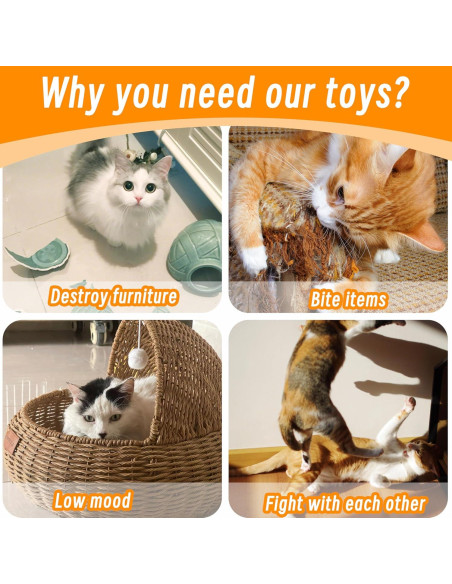 Juguetes de Hierba Gatera Seyezo - Paquete de 5 Piezas para Gatos Juguetes de Hierba Gatera Seyezo - Paquete de 5 Piezas para Gatos