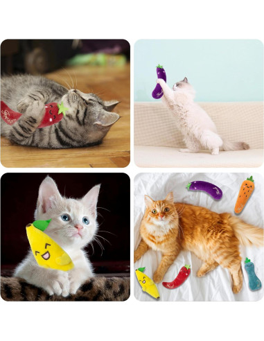 Juguetes de Hierba Gatera Seyezo - Paquete de 5 Piezas para Gatos