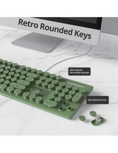 Teclado Retro de Máquina de Escribir FS SHOP 104 Teclas USB