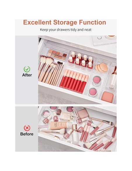 Organizador de Cajón SMARTAKE 7 Piezas Antideslizante