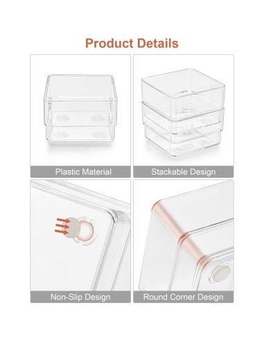 Organizador de Cajón SMARTAKE 7 Piezas Antideslizante