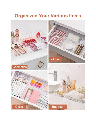 Organizador de Cajón SMARTAKE 7 Piezas Antideslizante