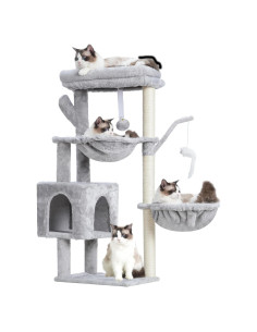 Árbol para Gatos Heybly 100 cm con Poste Rascador y Cestas