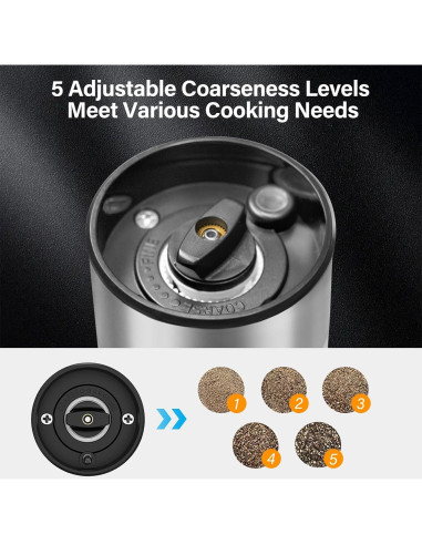 Juego de Molinillos Eléctricos de Sal y Pimienta NIHEWON 190ml