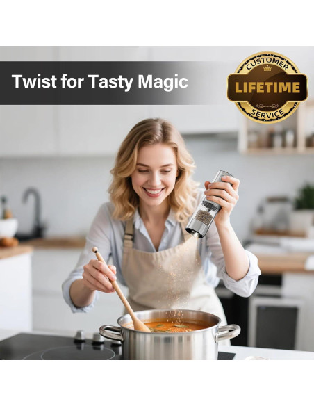 Juego de Molinillos Eléctricos de Sal y Pimienta NIHEWON 190ml Juego de Molinillos Eléctricos de Sal y Pimienta NIHEWON 190ml