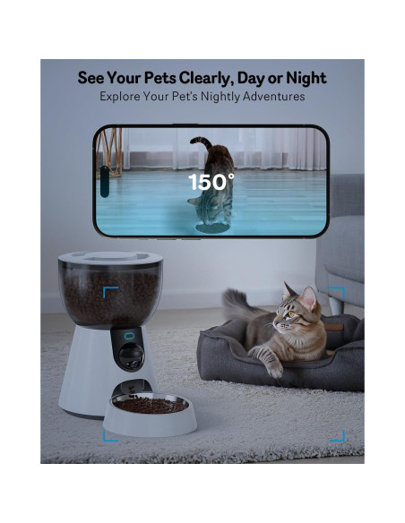 Comedero Automático Sarpaws F17C para Gatos 4L con Cámara 2K Comedero Automático Sarpaws F17C para Gatos 4L con Cámara 2K