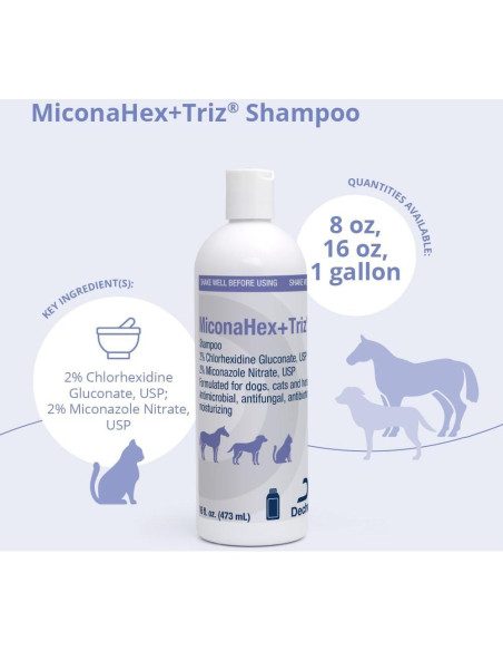 Champú Veterinario Dechra 473 ml para Perros, Gatos y Caballos