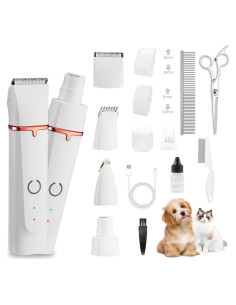 Kit Cortapelos para Perros Petium 4 en 1 Inalámbrico Recargable