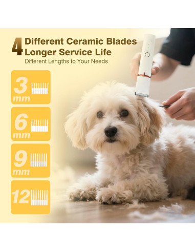 Kit Cortapelos para Perros Petium 4 en 1 Inalámbrico Recargable