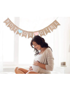 Banner de Arpillera WAWOO para Baby Shower 203 cm 2