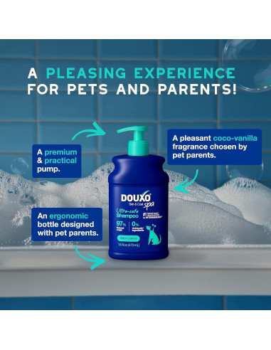 Champú DOUXO Skin & Coat SPA para Perros 473 ml - Control de Olores