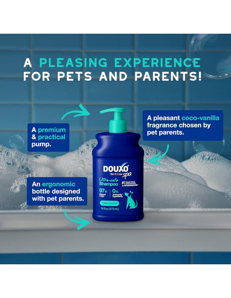 Champú DOUXO Skin & Coat SPA para Perros 473 ml - Control de Olores