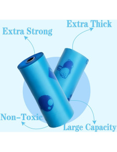 Bolsas de Excremento de Perro MOSYZEO 240 Cuentas Biodegradables 2