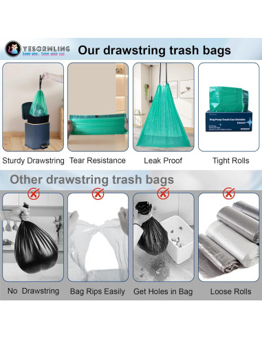 Bolsas para Desechos de Perro YESORMLING 20 Unidades 60x50cm