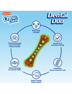 Hartz Chew 'n Clean Dental Duo Juguete y Golosina para Perros 2