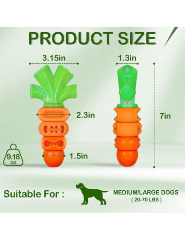 Juguete de Masticar para Perros Frienhund Zanahoria 15 cm